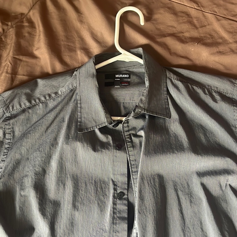 Murano casual grey office button down